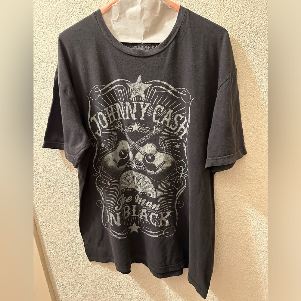 Johnny Cash Black Graphic Man In Black Summer Rodeo Concert Pre Owned T- Shirt